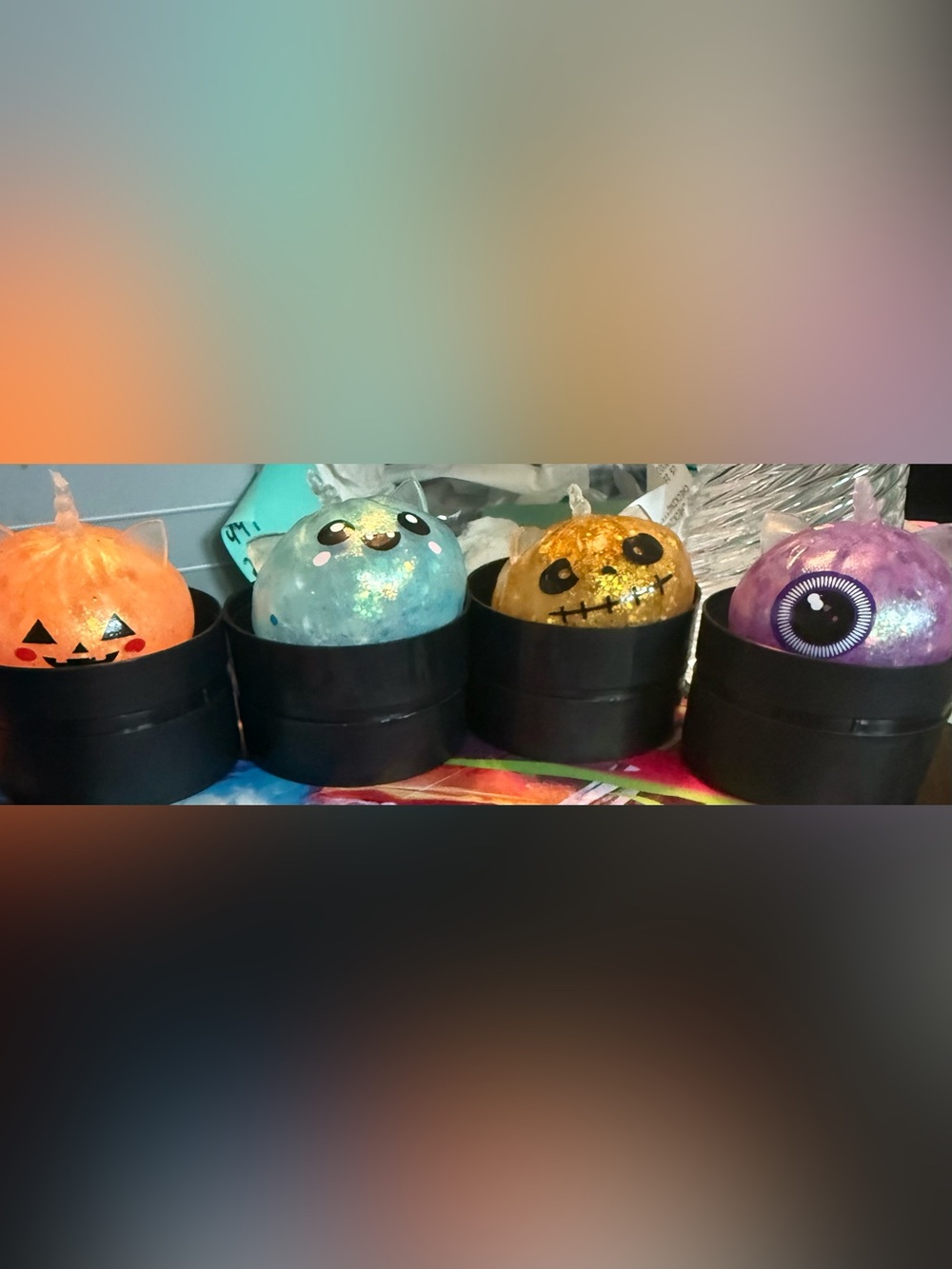 4 mini Halloween squishy dumplings B